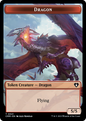 Saproling // Dragon (0021) Double-Sided Token [Commander Masters Tokens] | Exor Games New Glasgow