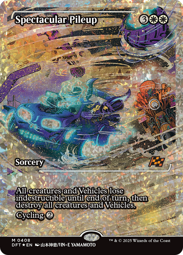 Spectacular Pileup (Showcase) (Fracture Foil) [Aetherdrift] | Exor Games New Glasgow