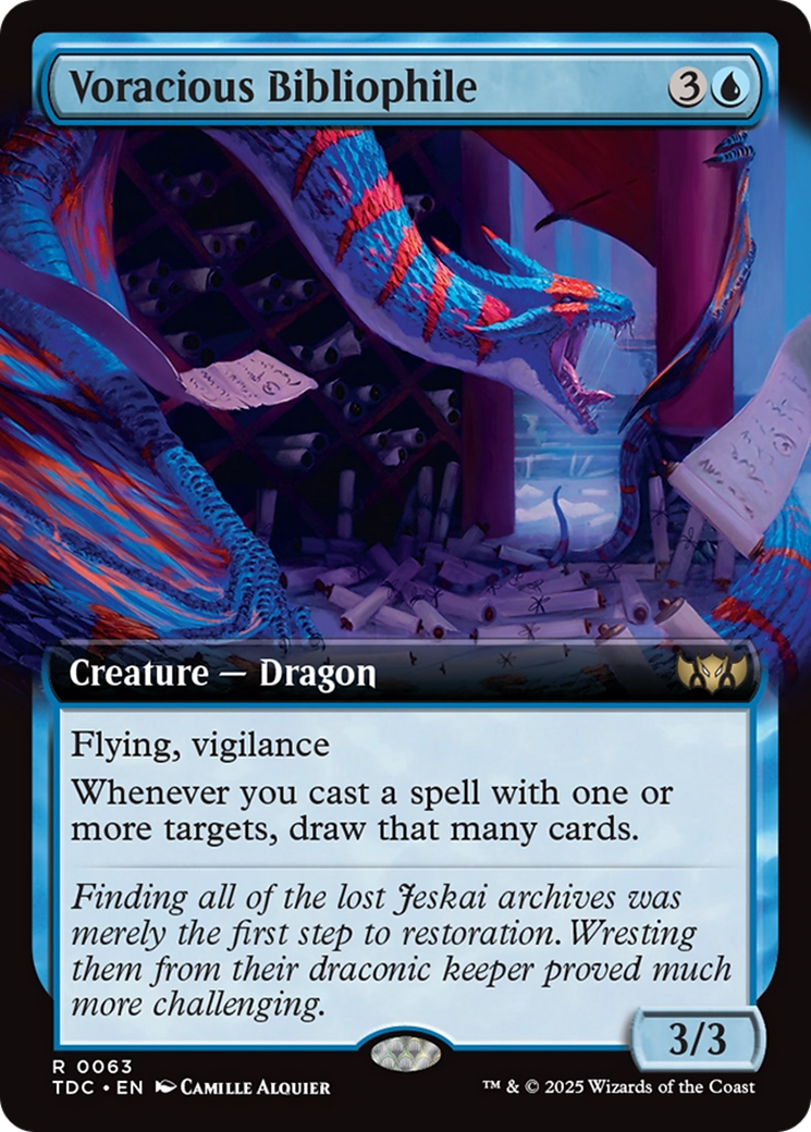 Voracious Bibliophile (Extended Art) [Tarkir: Dragonstorm Commander] | Exor Games New Glasgow