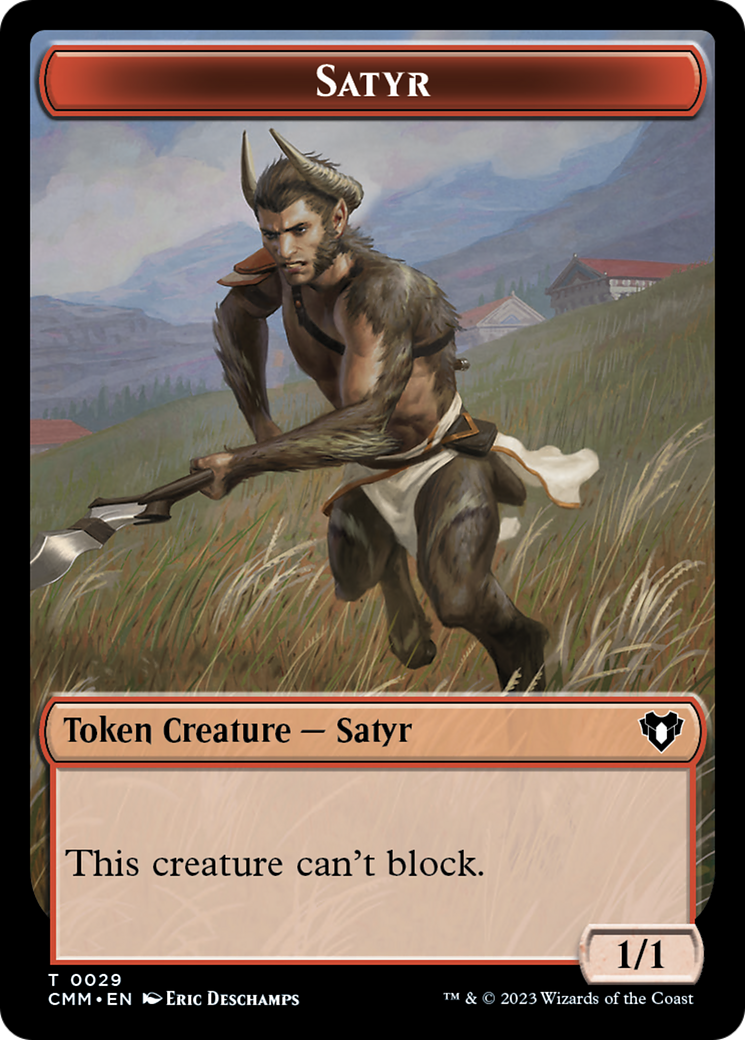 Satyr Token [Commander Masters Tokens] | Exor Games New Glasgow