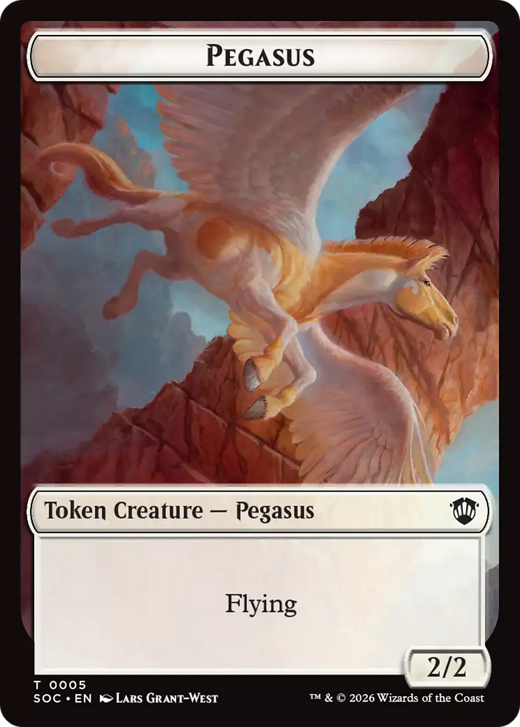 Contract // Pegasus Double-Sided Token [Secrets of Strixhaven Commander Tokens] | Exor Games New Glasgow