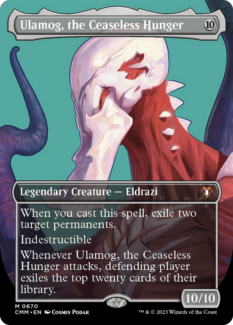 Ulamog, the Ceaseless Hunger (Borderless Profile) [Commander Masters] | Exor Games New Glasgow