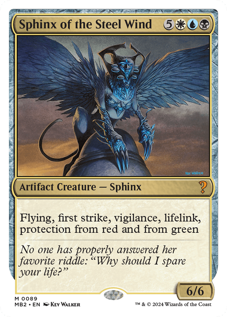 Sphinx of the Steel Wind (White Border) [Mystery Booster 2] | Exor Games New Glasgow