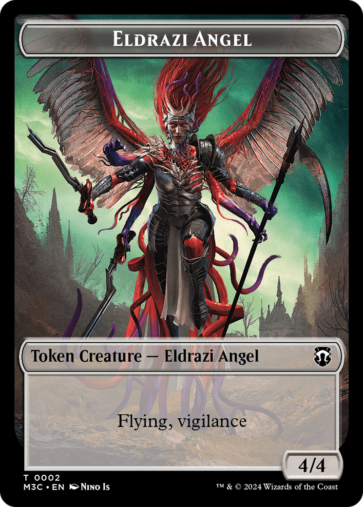 Eldrazi Angel // Copy Double-Sided Token [Modern Horizons 3 Commander Tokens] | Exor Games New Glasgow