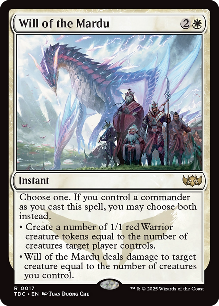 Will of the Mardu [Tarkir: Dragonstorm Commander] | Exor Games New Glasgow