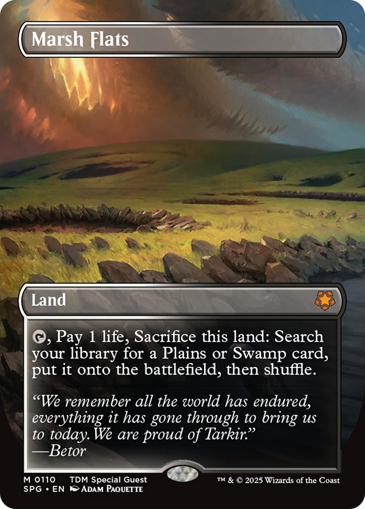 Marsh Flats (Borderless) [Tarkir: Dragonstorm Special Guests] | Exor Games New Glasgow