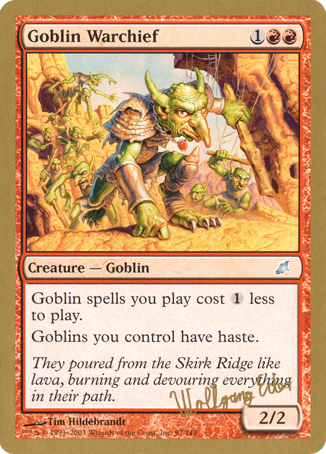 Goblin Warchief (Wolfgang Eder) [World Championship Decks 2003] | Exor Games New Glasgow