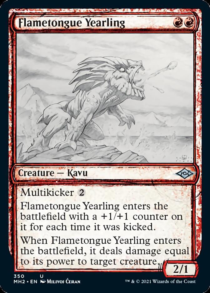 Flametongue Yearling (Sketch) [Modern Horizons 2] | Exor Games New Glasgow