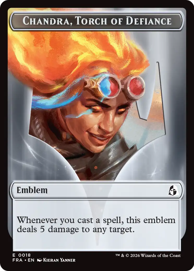 Chandra, Chill of Compliance // Chandra, Torch of Defiance Double-Sided Token [Reality Fracture Tokens] | Exor Games New Glasgow