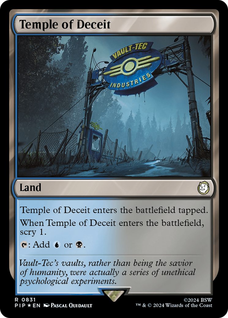 Temple of Deceit (Surge Foil) [Fallout] | Exor Games New Glasgow