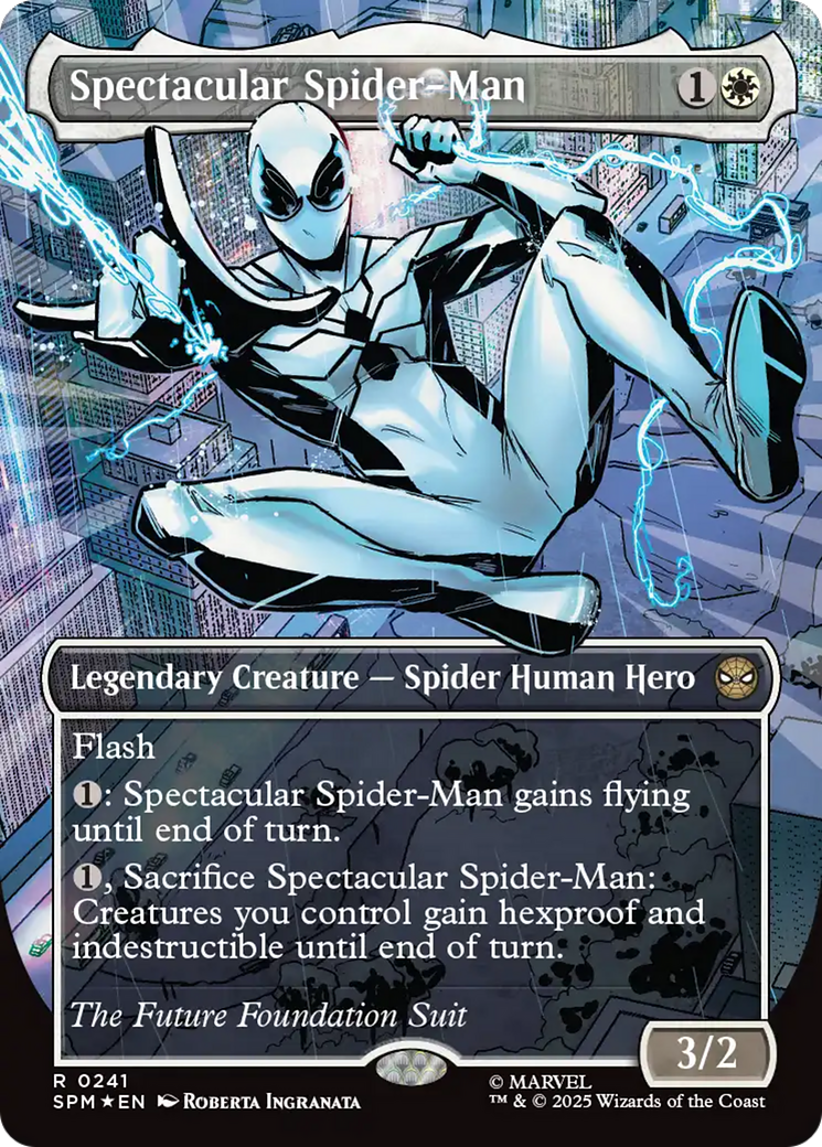 Spectacular Spider-Man (0241) (Borderless) (Textured Foil) [Marvel's Spider-Man] | Exor Games New Glasgow