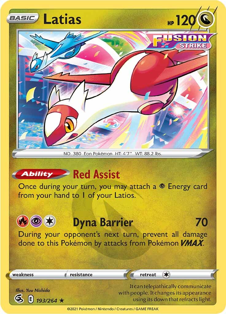 Latias (193/264) [Sword & Shield: Fusion Strike] | Exor Games New Glasgow