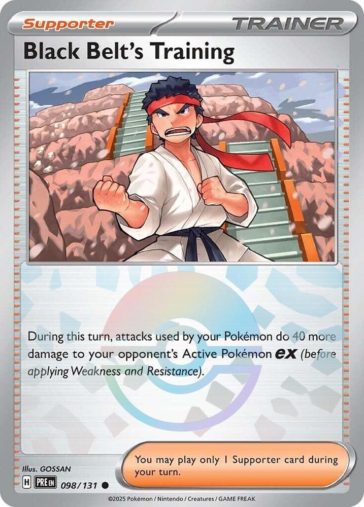 Black Belt's Training (098/131) (Poke Ball Pattern) [Scarlet & Violet: Prismatic Evolutions] | Exor Games New Glasgow