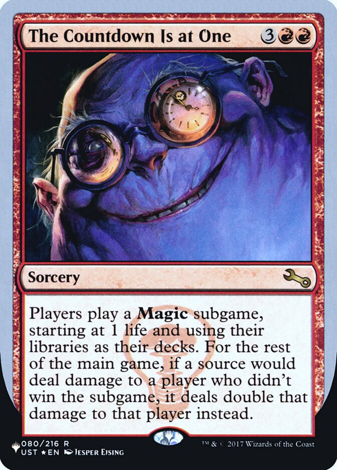 The Countdown Is at One (Unfinity Foil Edition) [The List] | Exor Games New Glasgow