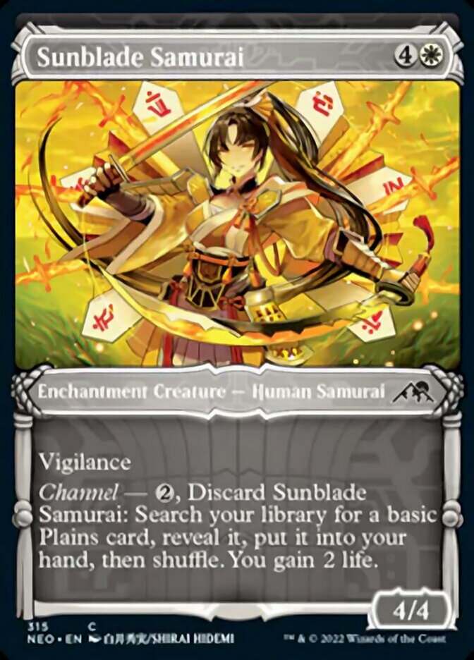 Sunblade Samurai (Showcase Samurai) [Kamigawa: Neon Dynasty] | Exor Games New Glasgow