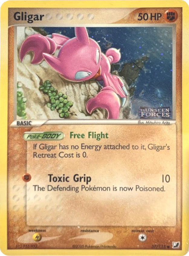 Gligar (57/115) (Stamped) [EX: Unseen Forces] | Exor Games New Glasgow