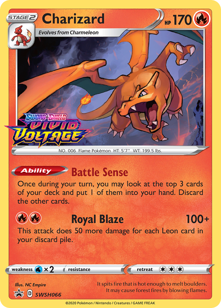 Charizard (SWSH066) (Prerelease Promo) [Sword & Shield: Black Star Promos] | Exor Games New Glasgow