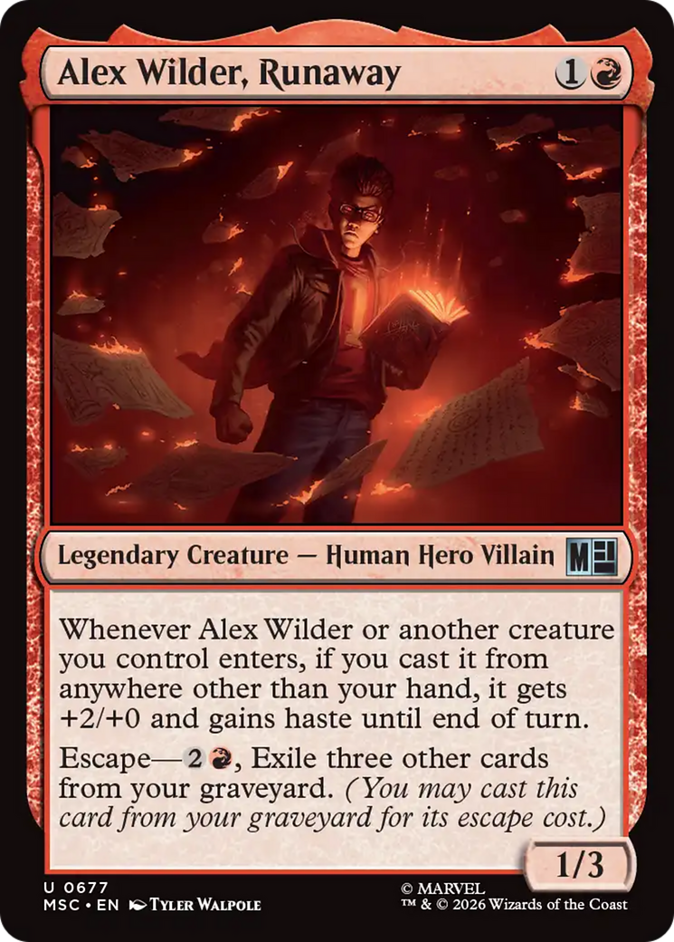 Alex Wilder, Runaway [Marvel Super Heroes Commander] | Exor Games New Glasgow