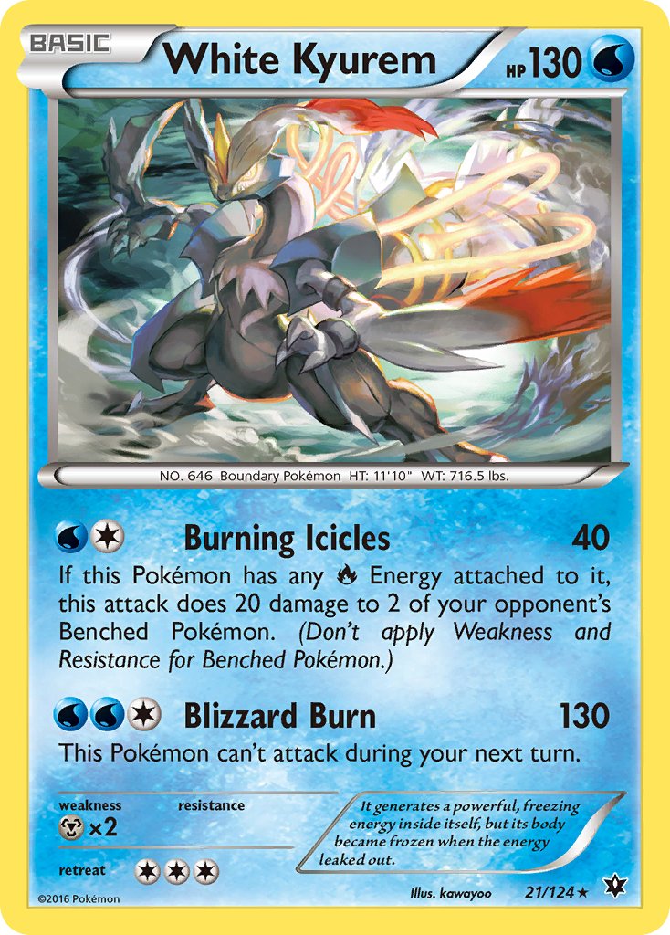 White Kyurem (21/124) (Theme Deck Exclusive) [XY: Fates Collide] | Exor Games New Glasgow