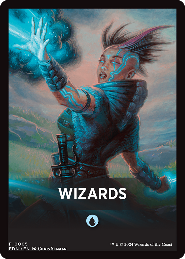 Wizards Theme Card [Foundations Tokens] | Exor Games New Glasgow