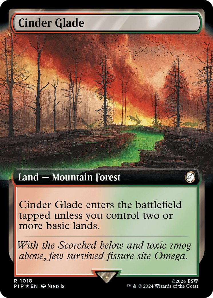 Cinder Glade (Extended Art) (Surge Foil) [Fallout] | Exor Games New Glasgow