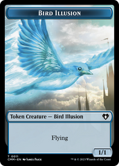 Spirit (0039) // Bird Illusion Double-Sided Token [Commander Masters Tokens] | Exor Games New Glasgow