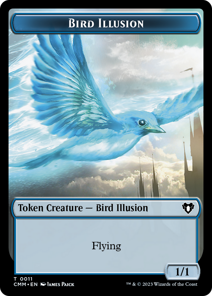 Bird // Bird Illusion Double-Sided Token [Commander Masters Tokens] | Exor Games New Glasgow