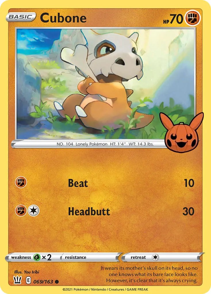 Cubone (069/163) [Trick or Trade] | Exor Games New Glasgow