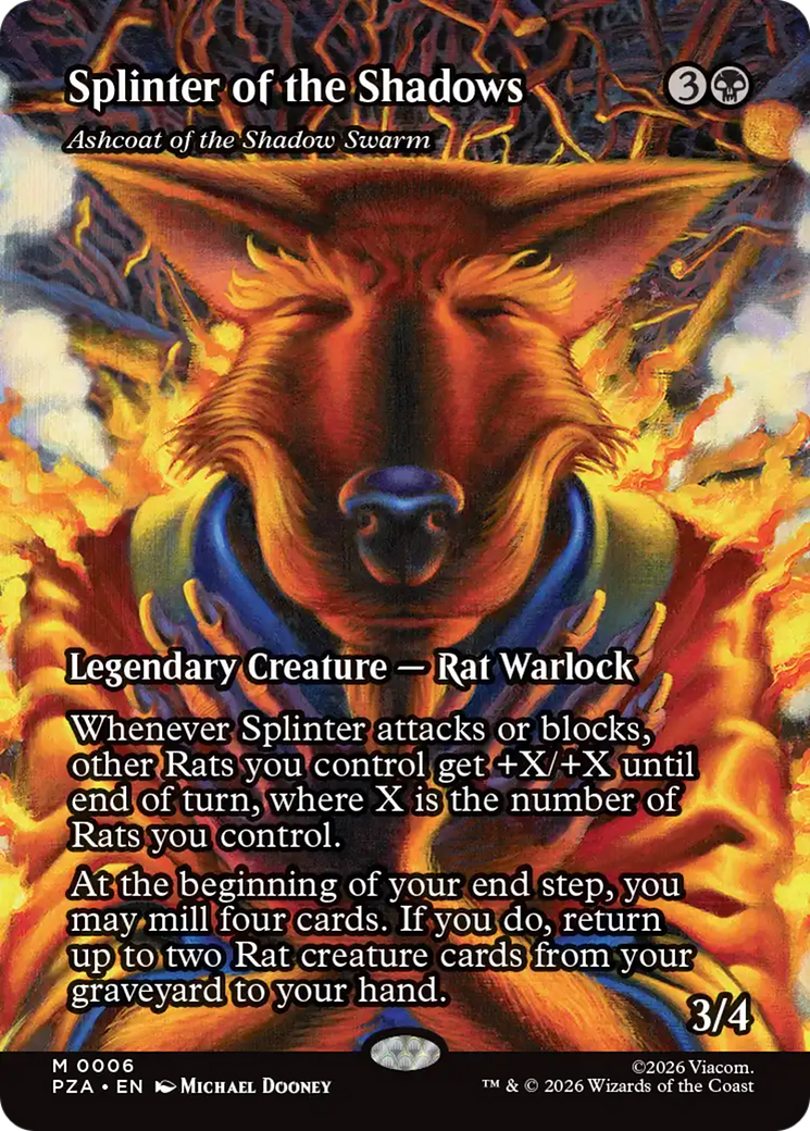 Splinter of the Shadows - Ashcoat of the Shadow Swarm (Borderless) [Teenage Mutant Ninja Turtles Eternal-Legal] | Exor Games New Glasgow