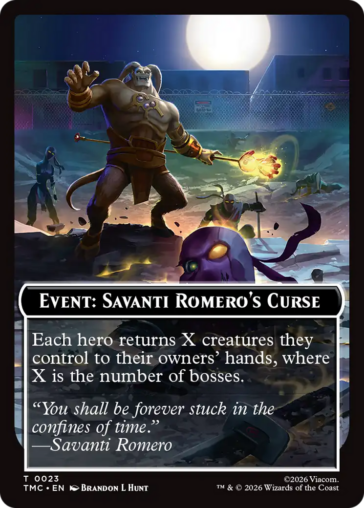 Event: Savanti Romero's Curse [Teenage Mutant Ninja Turtles Commander Tokens] | Exor Games New Glasgow