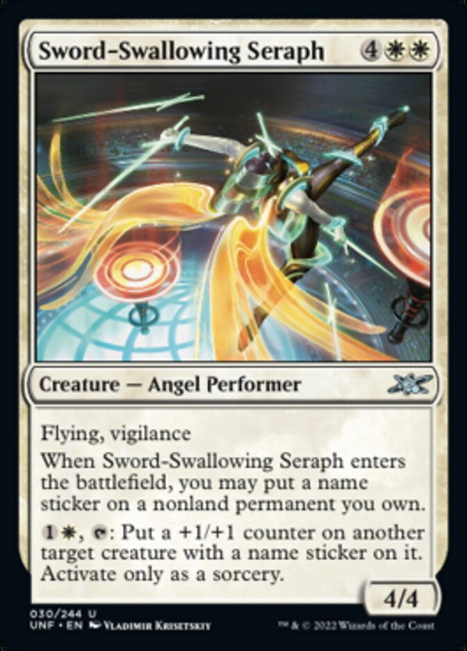 Sword-Swallowing Seraph [Unfinity] | Exor Games New Glasgow