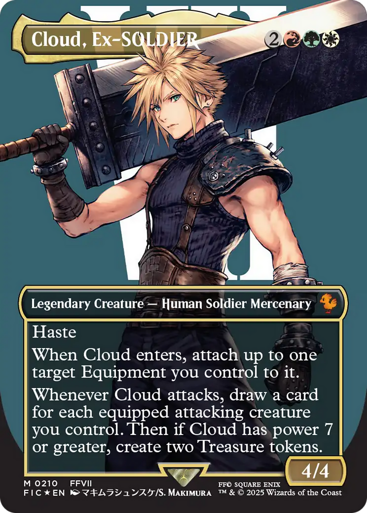 Cloud, Ex-SOLDIER (Borderless) (Surge Foil) [FINAL FANTASY Commander] | Exor Games New Glasgow