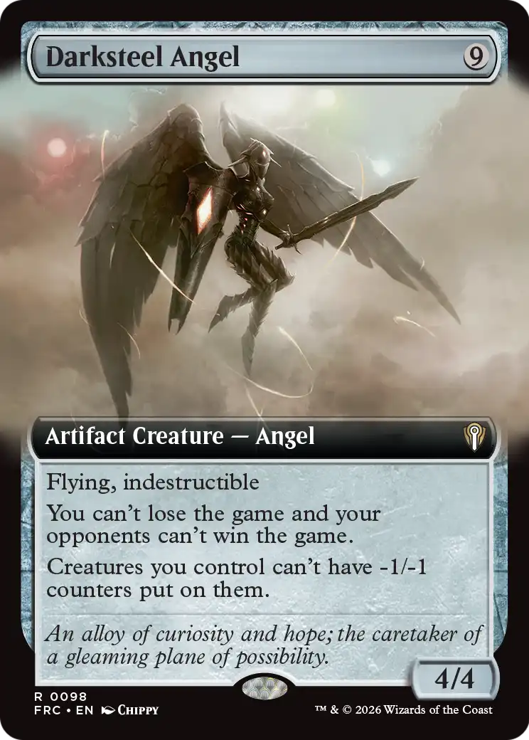 Darksteel Angel (Extended Art) [Reality Fracture Commander] | Exor Games New Glasgow