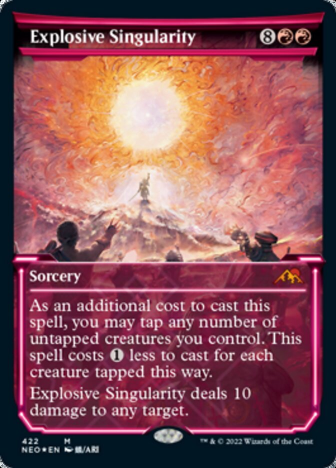 Explosive Singularity (Showcase) (Foil Etched) [Kamigawa: Neon Dynasty] | Exor Games New Glasgow