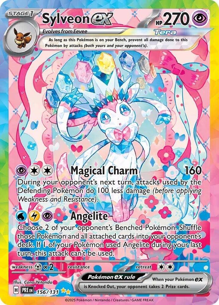 Sylveon ex (156/131) [Scarlet & Violet: Prismatic Evolutions] | Exor Games New Glasgow