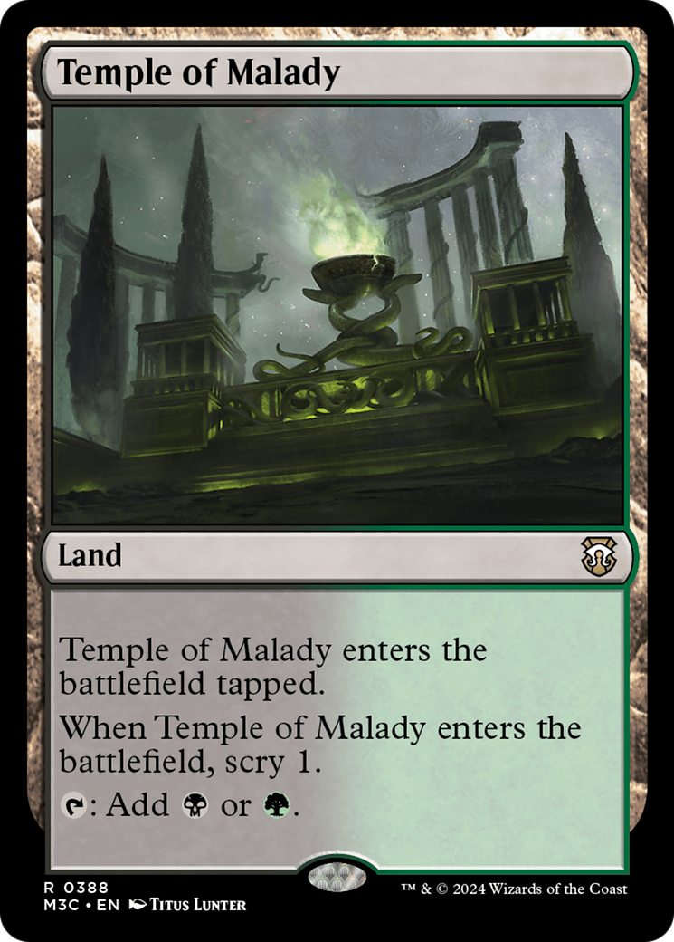 Temple of Malady (Ripple Foil) [Modern Horizons 3 Commander] | Exor Games New Glasgow
