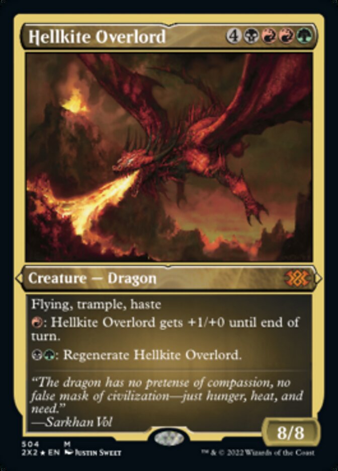 Hellkite Overlord (Foil Etched) [Double Masters 2022] | Exor Games New Glasgow