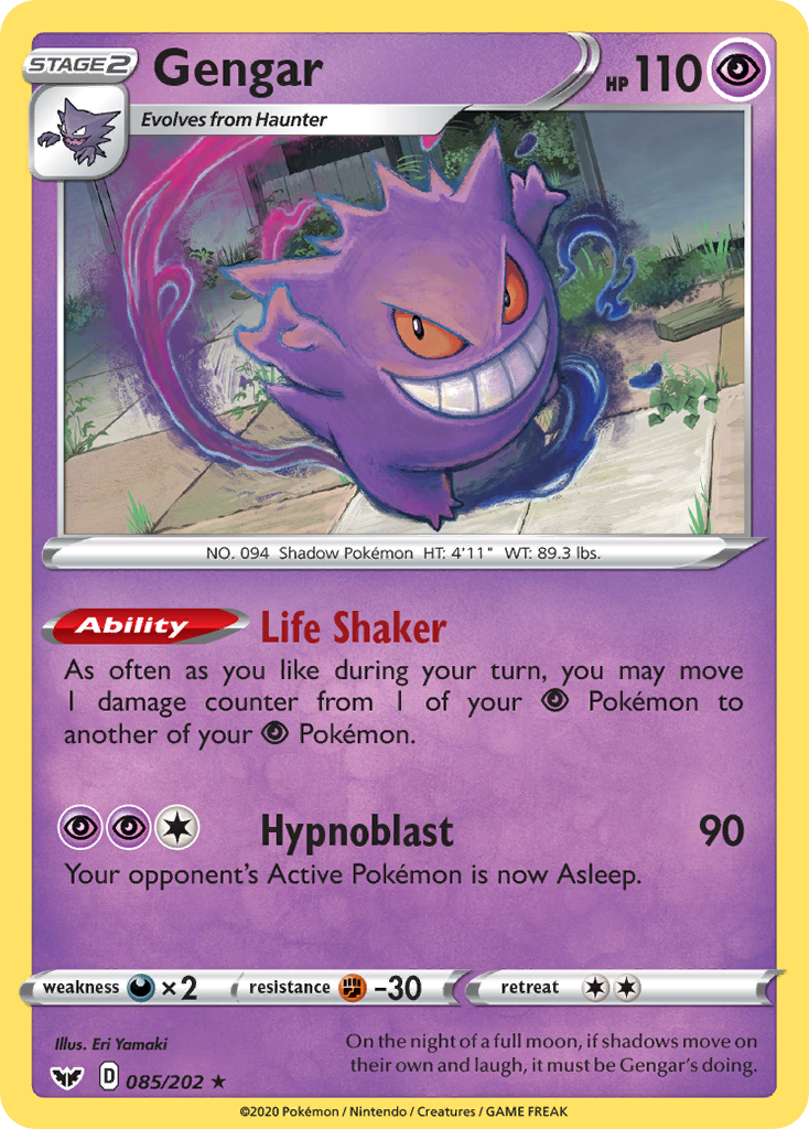 Gengar (085/202) [Sword & Shield: Base Set] | Exor Games New Glasgow