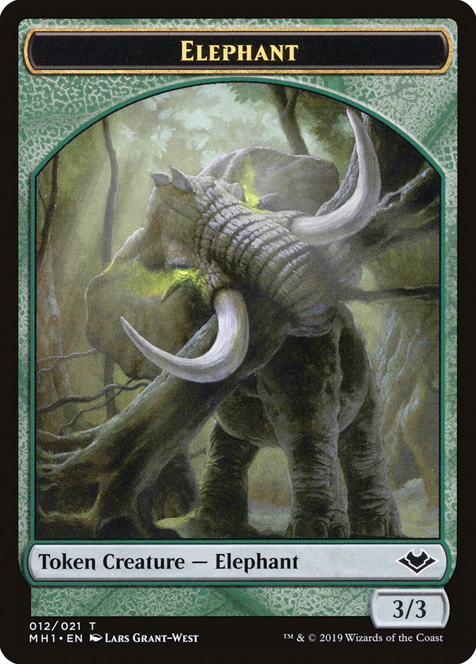 Elemental (008) // Elephant (012) Double-Sided Token [Modern Horizons Tokens] | Exor Games New Glasgow