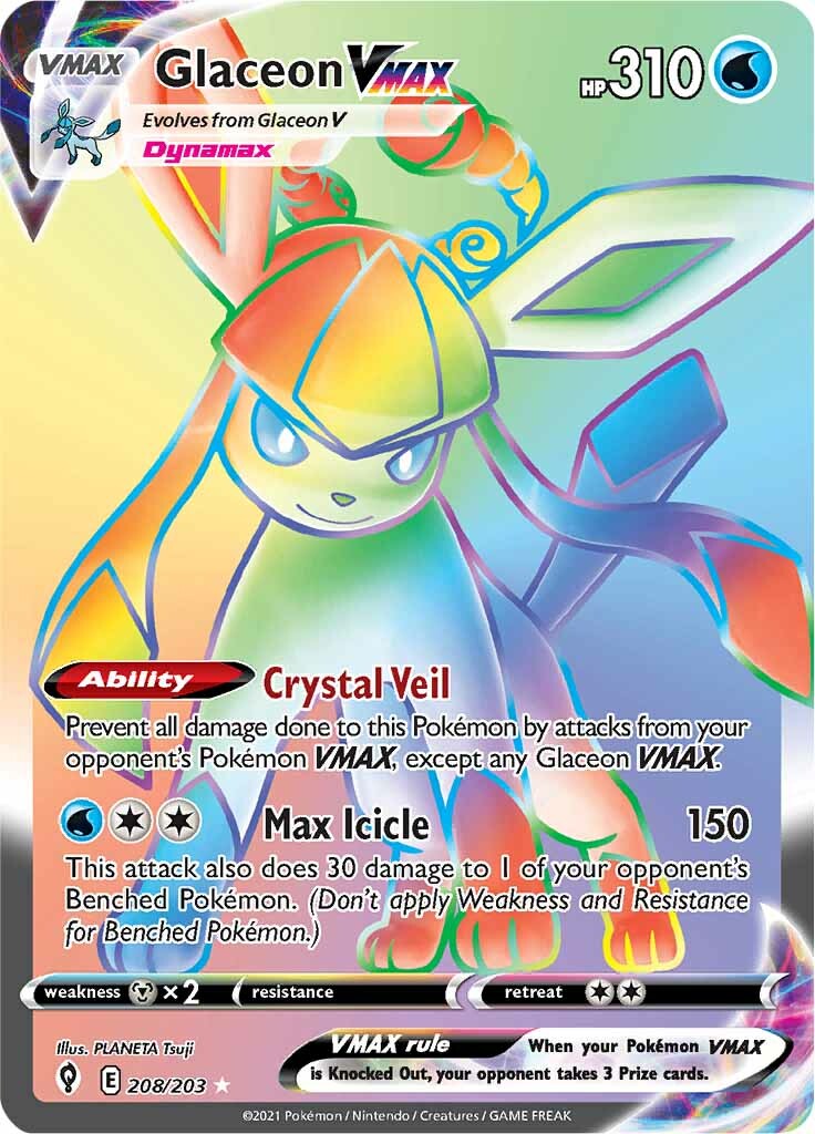 Glaceon VMAX (208/203) [Sword & Shield: Evolving Skies] | Exor Games New Glasgow