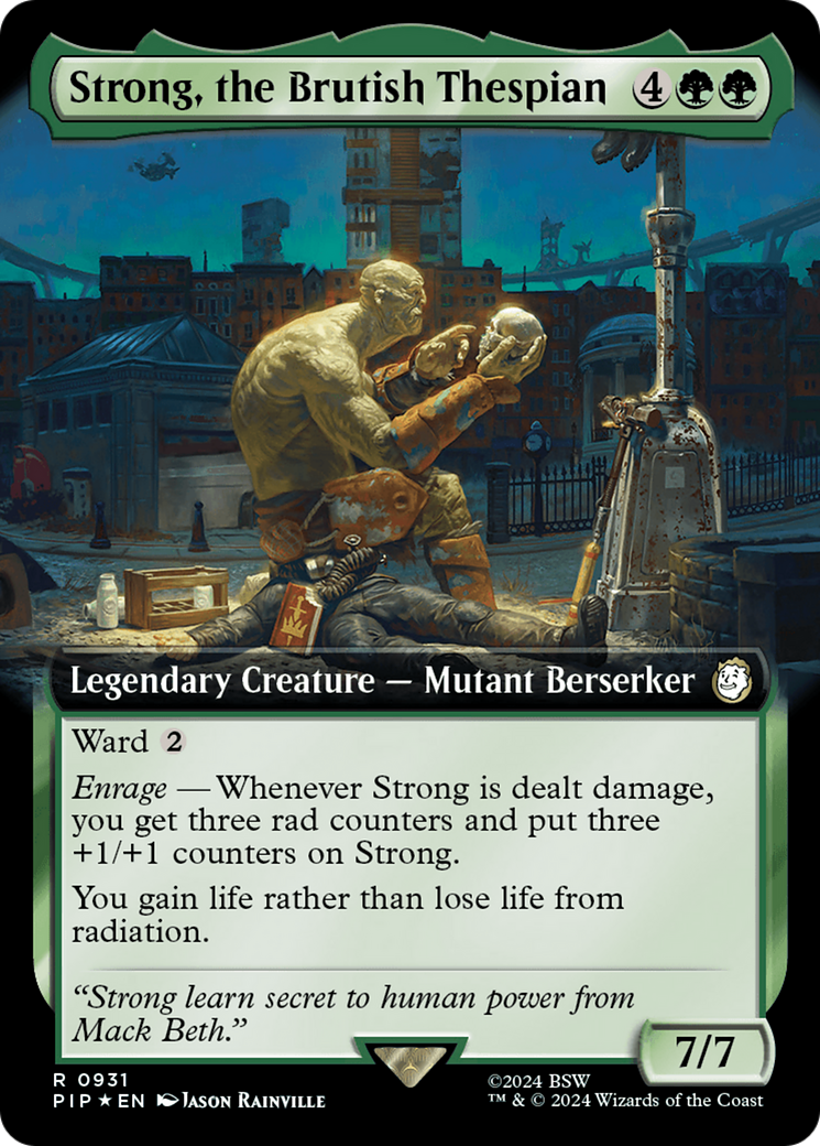 Strong, the Brutish Thespian (Extended Art) (Surge Foil) [Fallout] | Exor Games New Glasgow