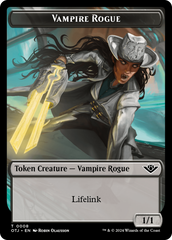 Vampire Rogue // Plot Double-Sided Token [Outlaws of Thunder Junction Tokens] | Exor Games New Glasgow