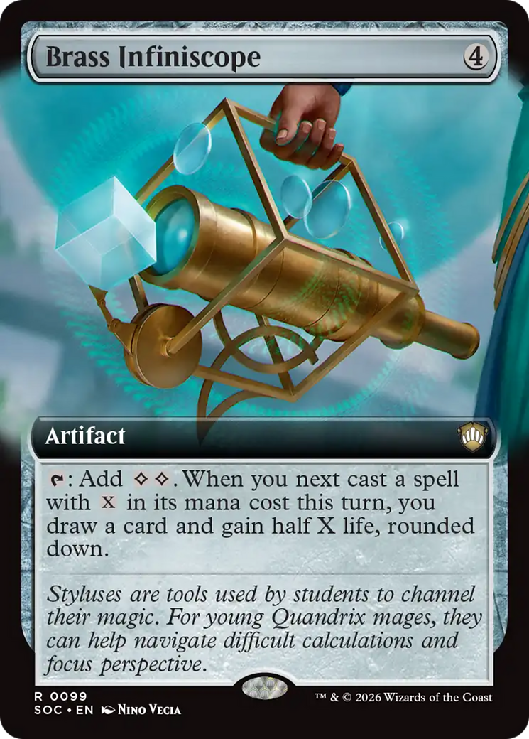 Brass Infiniscope (Extended Art) [Secrets of Strixhaven Commander] | Exor Games New Glasgow