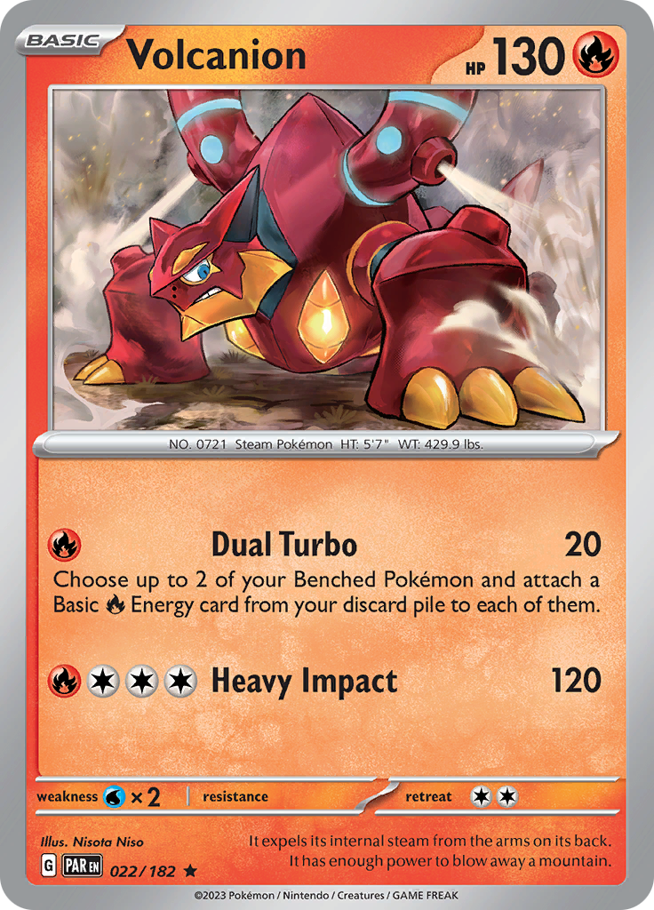 Volcanion (022/182) [Scarlet & Violet: Paradox Rift] | Exor Games New Glasgow