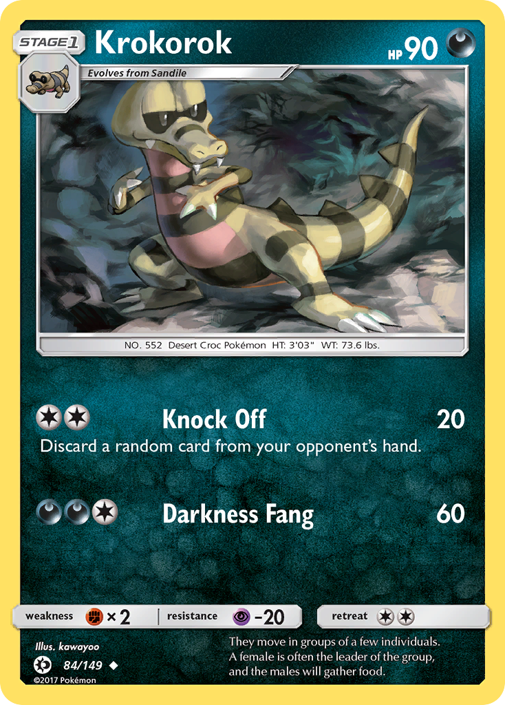 Krokorok (84/149) [Sun & Moon: Base Set] | Exor Games New Glasgow