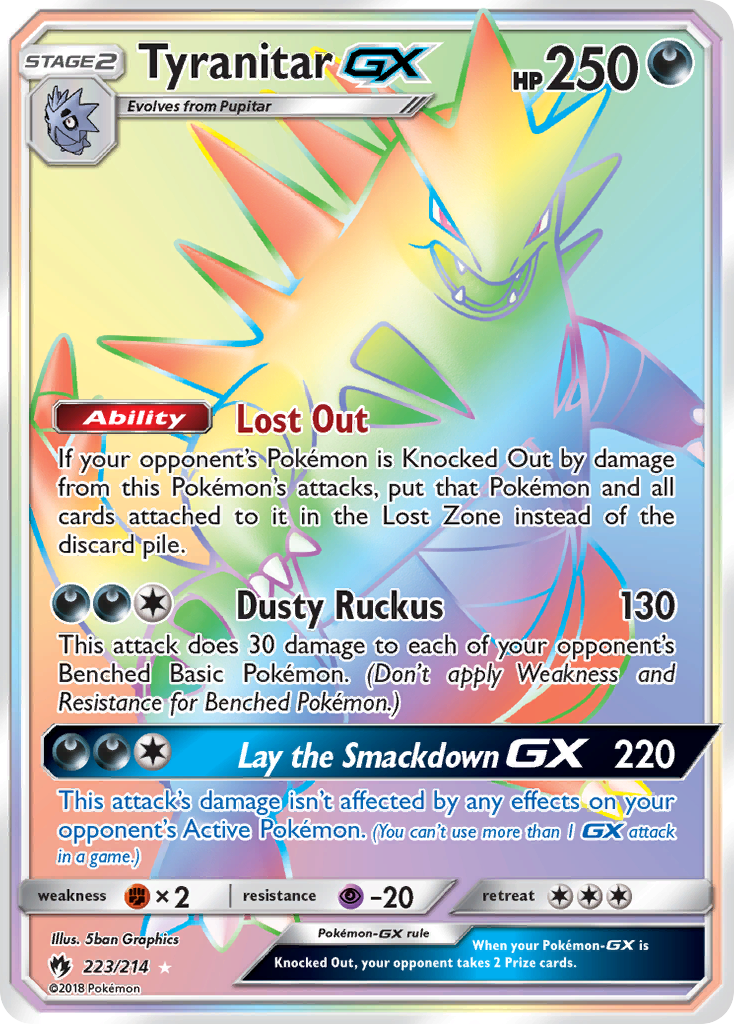 Tyranitar GX (223/214) [Sun & Moon: Lost Thunder] | Exor Games New Glasgow