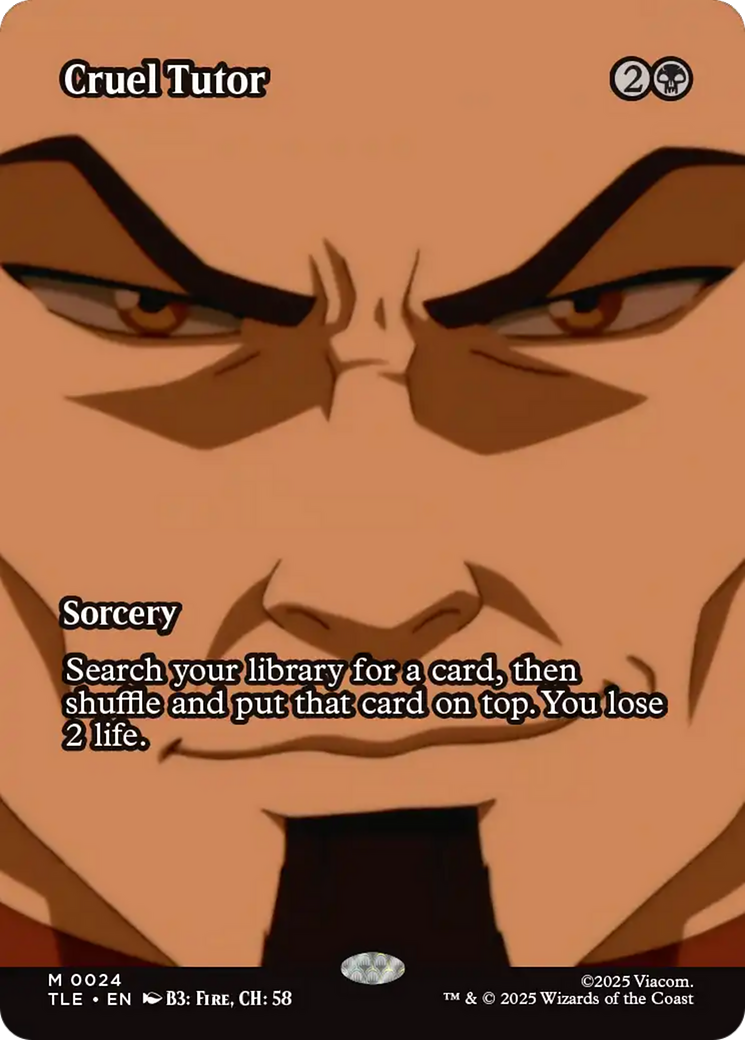 Cruel Tutor (Borderless) [Avatar: The Last Airbender: Eternal-Legal] | Exor Games New Glasgow