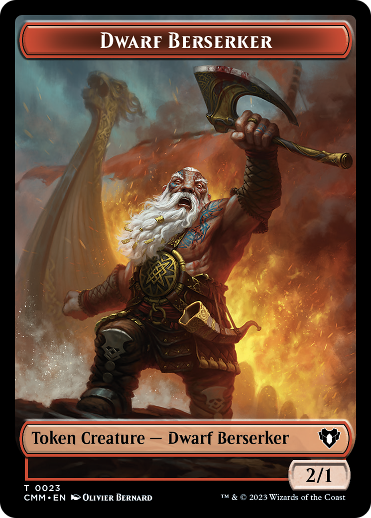 Dwarf Berserker Token [Commander Masters Tokens] | Exor Games New Glasgow