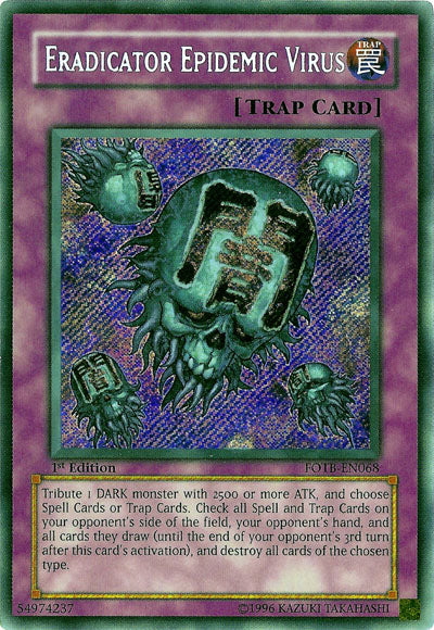 Eradicator Epidemic Virus [FOTB-EN068] Secret Rare | Exor Games New Glasgow