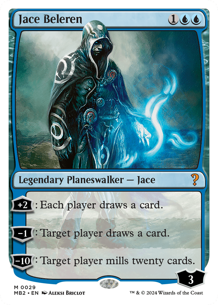 Jace Beleren (White Border) [Mystery Booster 2] | Exor Games New Glasgow